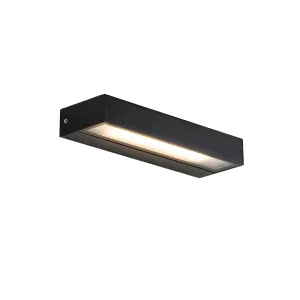 Moderna stenska svetilka črna z LED IP65 - Hannah