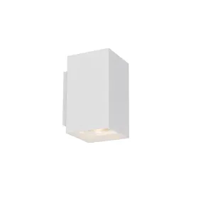 Moderna stenska svetilka kvadratno bela - Sandy