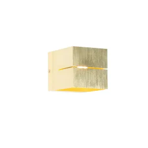 Moderna stenska svetilka zlata 9,7 cm - Transfer Groove