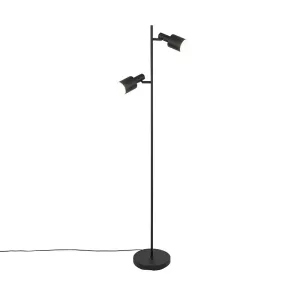 Moderna stoječa svetilka črna 2 luči - Stijn