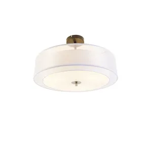 Moderna stropna svetilka bela 50 cm 3-luč - Drum Duo #79562
