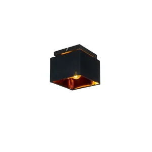 Moderna stropna svetilka črna z zlatom - VT 1