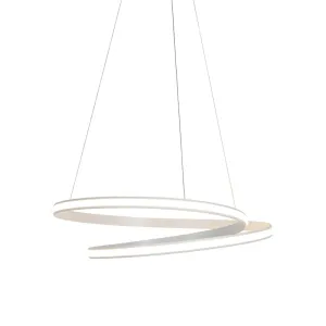Moderna viseča svetilka bela 74 cm z LED zatemnitvijo - Rowan