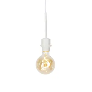 Moderna viseča svetilka bela brez senčila - Combi 1