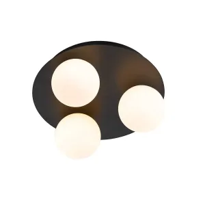 Moderna kopalniška stropna svetilka črna 3 luči - Cederic