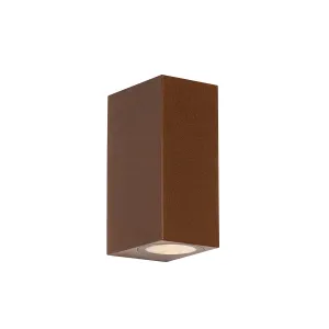 Moderna zunanja stenska svetilka iz rje rjave plastike 2 luči - Baleno