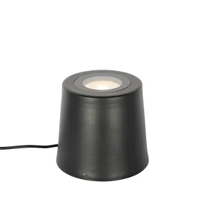 Moderni vrtni reflektor črn okrogel IP65 AR111 - Lennard