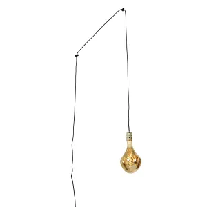 Moderna viseča svetilka zlata z vtičem, vključno z LED svetilko z možnostjo zatemnitve - Cavalux