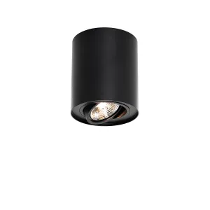 Moderni stropni reflektor črn vrtljiv in nagiben AR70 - Rondoo Up
