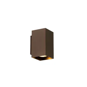 Moderna stenska svetilka temno bronasta kvadratna - Sandy