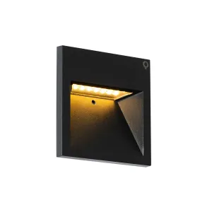 Moderna stenska svetilka črna z LED - Gem 2