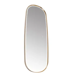 Kopalniško ogledalo roza zlato z LED in zatemnitvijo na dotik - Geraldien