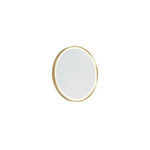 Okroglo kopalniško ogledalo zlato 50 cm, vključno z LED z zatemnilnikom na dotik - Miral
