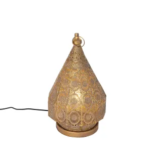 Orientalska namizna svetilka zlata 26 cm - Mowgli