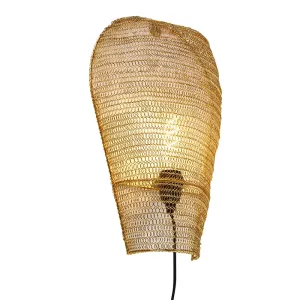 Orientalska stenska svetilka zlata 45 cm - Nidum