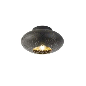 Orientalska stropna svetilka črna z zlatom 25 cm - Radiance
