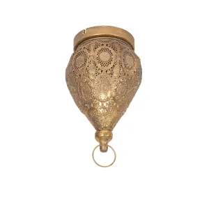 Orientalska stropna svetilka zlata 19 cm - Mowgli