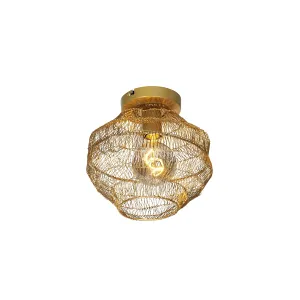 Orientalska stropna svetilka zlata 25 cm - Vadi