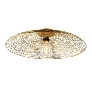 Orientalska stropna svetilka zlata 60 cm - Glan
