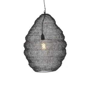 Orientalska viseča svetilka črna 45 cm - Nidum