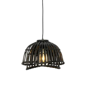 Orientalska viseča svetilka črni bambus 30 cm - Pua