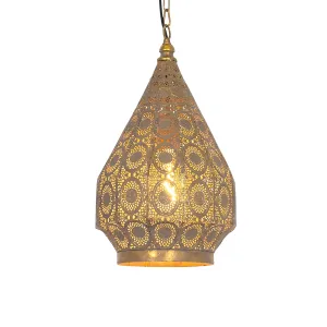 Orientalska viseča svetilka zlata 26 cm - Mowgli