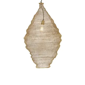 Orientalska viseča svetilka zlata 90 cm - Nidum