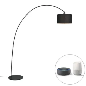 Pametna moderna obločna svetilka črna vključno z WiFi G95 - Vinossa