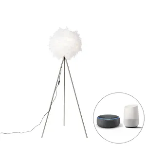 Pametna romantična stoječa svetilka bela vključno z Wifi A60 - Feather