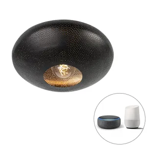 Pametna stropna svetilka črna z zlatom 40 cm vključno z Wifi G95 - Radiance