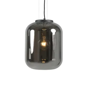 Pametna viseča svetilka črna z dimnim steklom, vključno z WiFi A60 - Bliss