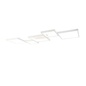 Stropna svetilka bela z LED 3 stopnjami zatemnitve 5 lučmi - Lejo