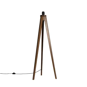 Podeželska stoječa svetilka trinožnik iz orehovega lesa - Tripod Classic