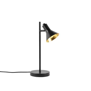 Sodobna namizna svetilka črna z zlato 1-luč - Magno