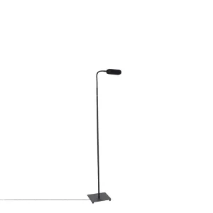 Sodobna talna svetilka črna z vključeno LED 4-stopenjsko zatemnitvijo - Botot