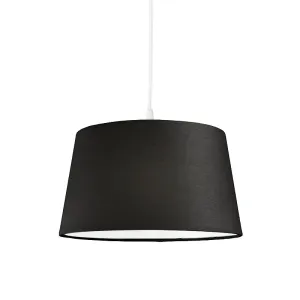 Sodobna viseča svetilka bela s črno senco 45 cm - Pendel