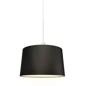 Sodobna viseča svetilka bela z odtenkom 45 cm črna - Combi 1