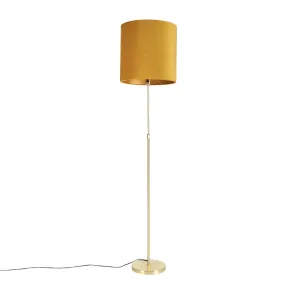 Stoječa svetilka zlata / medenina z žametnim odtenkom rumena 40/40 cm - Parte