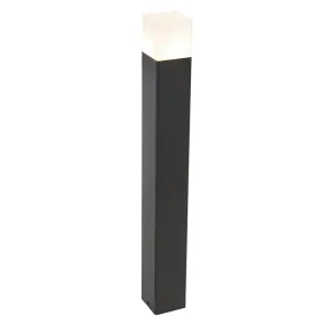 Stoječa zunanja svetilka črna z belim odtenkom 70 cm - Danska
