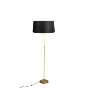 Talna svetilka zlata / medenina s nastavljivim črnim senčilom 45 cm - Parte