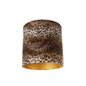 Velur senčnik leopard dizajn 40/40/40 zlato v notranjosti