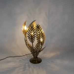 Vintage namizna svetilka velika zlata - Botanica