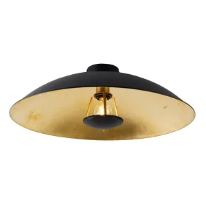 Vintage stropna svetilka črna z zlatom 60 cm - Emilienne Novo