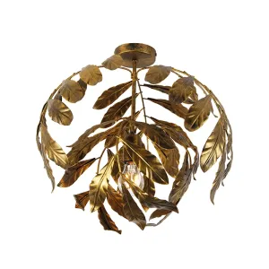 Vintage stropna svetilka starinsko zlato 45 cm - lipa