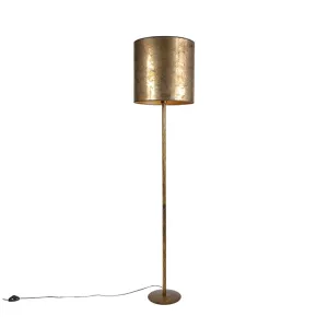 Vintage talna svetilka zlata s starim bronastim odtenkom 40 cm - Simplo