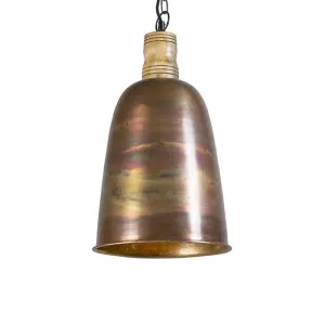 Vintage viseča svetilka baker z zlatom - Burn 1