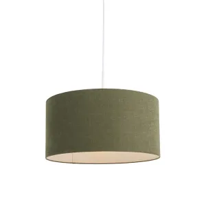Viseča svetilka bela z zeleno senco 50 cm - Combi 1