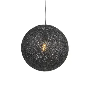 Viseča svetilka črna 45 cm - Corda