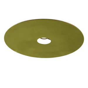 Žametni ravno senčnik zelen z zlatom 45 cm