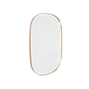 Kopalniško ogledalo iz bakra z LED z zatemnilnikom na dotik ovalno - Miral